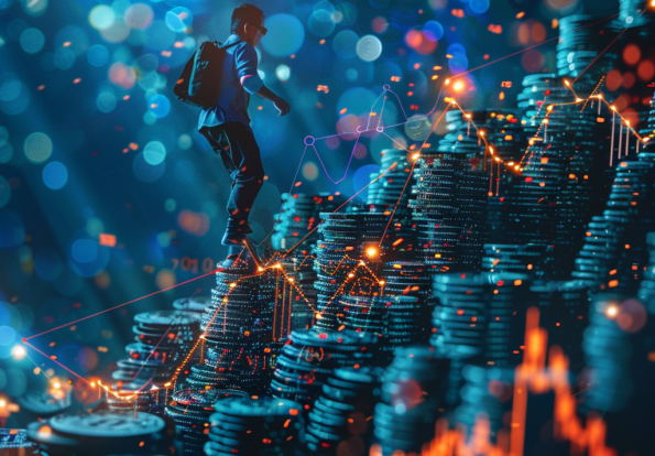 shaharnetaneli_A_person_climbing_a_mountain_of_coins_and_financ_cf5f153c-7357-4673-86d8-89cd766ddd83